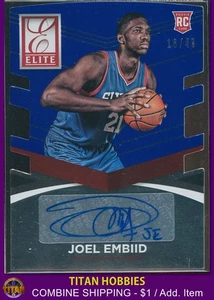 2014-15 Panini Donruss Rookie Autograph DIE CUT #25 Joel Embiid AUTO RC /49 - Picture 1 of 2