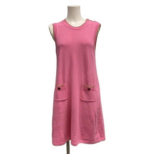 Abito donna originale GUCCI 691577 XKCHF in cotone e nylon oro rosa