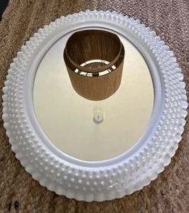 Vintage Hobnail Burwood Mirror USA White #2657 Faux Milk Glass EUC - Picture 1 of 9