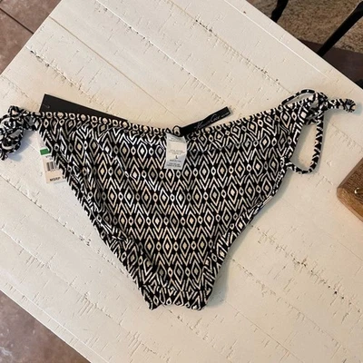 NWT Kenneth Cole Reversible Tribal Print Side Tie Bikini Bottom Women’s Size L - Image 1 of 4