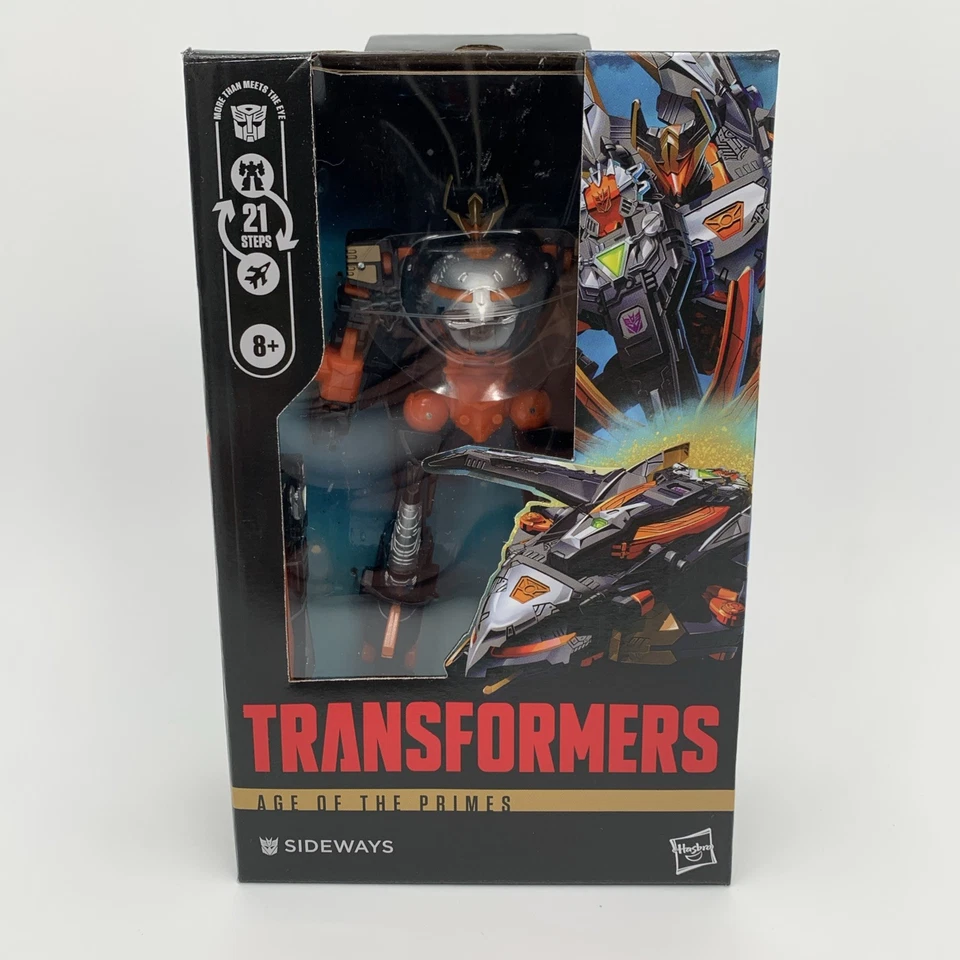 HASBRO TRANSFORMERS AGE OF THE PRIMES DELUXE CLASS SIDEWAYS IN HAND