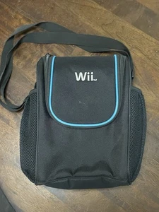 Nintendo Wii Schwarz Aufbewahrungstasche Deluxe Spiel Reise Konsole Tragetasche mit Gurt - Bild 1 von 5