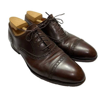 Sapato social Oxford masculino Paul Stuart 10,5 marrom clássico com cadarço - Imagem 1 de 4