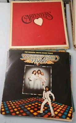 Vinyl Record LP Lot 18 Vtg Rock Album 60s 70s 80s Grease, Bread, Carpenters  - Image 1 of 4