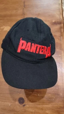 Gorra negra vintage años 90 Pantera banda de metal pesado lana Snapback Foto 1 de 4