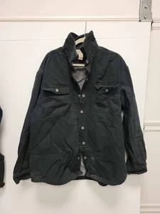 Duluth Trading Co XL Black Cotton Blend Lined Work Jacket Coat Menswear - Picture 1 of 11