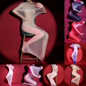 Glossy Nylon Transparent Sleeping Bag Lingerie Full Bodystocking Unisex - Picture 1 of 26