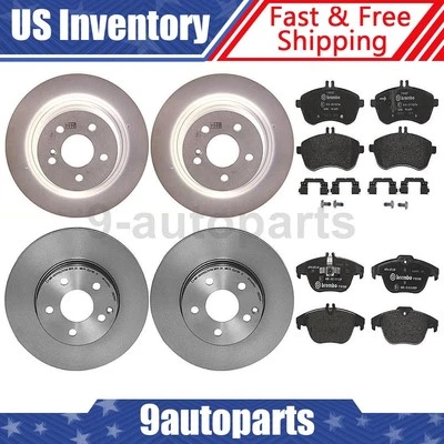 Kit de frenos delanteros traseros Brembo OE pastillas de rotores de disco para Mercedes-Benz C250 2012-2014 Foto 1 de 4