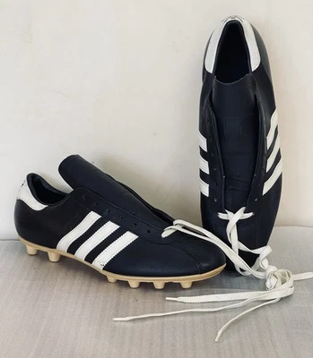 VTG Adidas Breitner Super Soccer Cleats Sz 9.5 Men FIFA USSR Era Rare Leather - Image 1 of 4