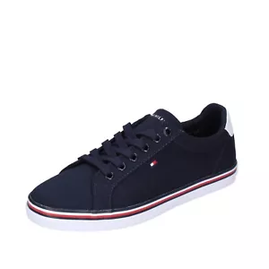 Chaussures Femme TOMMY HILFIGER 6 (EU 36) Baskets Bleu Toile BF810-36 - Photo 1 sur 4