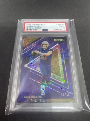 Justin Herbert 2021 Recon Gold /10 PSA 9 POP 1 NONE HIGHER - Image 1 of 2