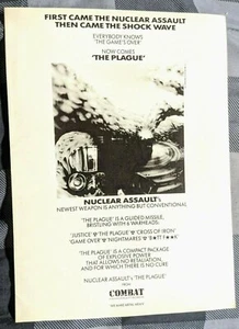 NUCLEAR ASSAULT / JOHN CONNELLY / 1987 THE PLAGUE LP / ALBUM MAGAZINE PRINT AD - Picture 1 of 1