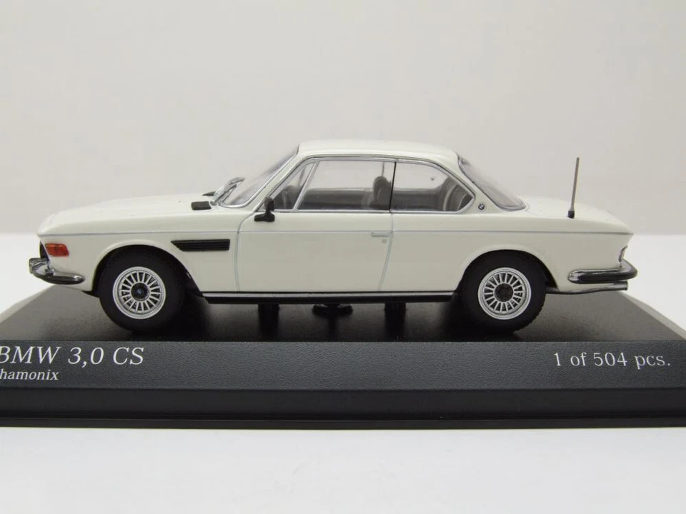 BMW 3.0 CS 1969 CHAMONIX WHITE MINICHAMPS 410029025 1 43 504 PIECES