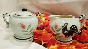 Handbemalte Keramik Zucker und Milchkännchen Sets / schöne Sets - Bild 1 von 5