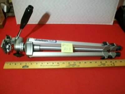 PREOWNED VINTAGE VELBON PROFESSIONAL ELEVATING CAMERA VIDEO TRIPOD MODEL VE-3C - Image 1 of 4