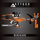 Attack Graphics Custom Renegade Complete Bike Graphics Kit For Ktm 50 Sx 2017