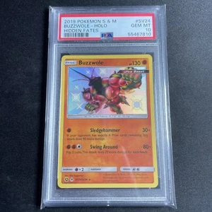 Pokemon Buzzwole SV24/SV94 Shiny Holo Rare Hidden Fates PSA 10 Gem Mint - Picture 1 of 2