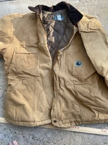 Vintage Bercowear Blanket Lined Brown Chore Jacket Size XXL 52-54 Regular - Picture 1 of 21