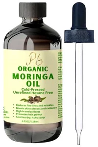 Organic Cold-Pressed Moringa Oil for Skin, Hair & Body - Anti-Aging, Face Oil - Picture 1 of 9