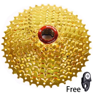 BOLANY MTB Bike 9 Speed 11-42T Gold Cassette Flywheel fit Sram Avid Shimano US - Picture 1 of 7