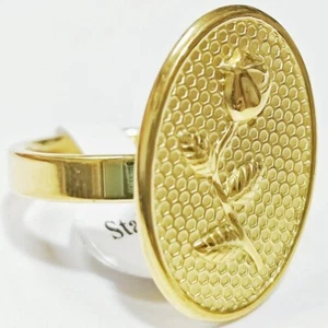 36 Piezas Arco Interior Soldadura Placa Ovalada con Rosa en el Medio Anillo Acero Inoxidable - Imagen 1 de 7