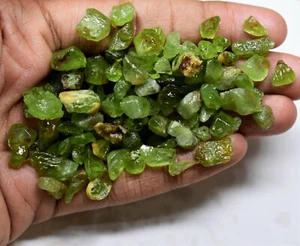 50 Carat Natural Raw Green Peridot For Strand Rough Semi Precious Stone V5072 - Picture 1 of 5