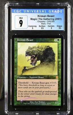 KROSAN BEAST Odyssey Foil Rare CGC 9 Q++ MTG [Nostalgium] - Image 1 of 2