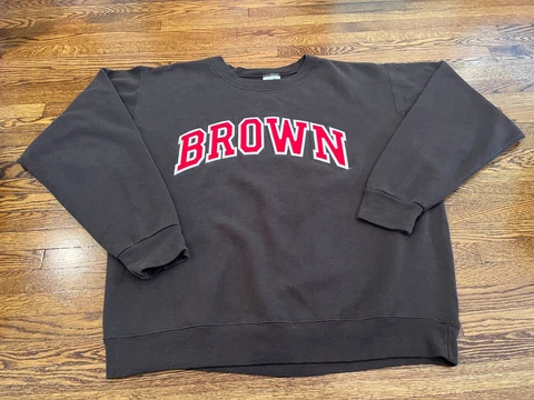 VINTAGE Brown Bears Sweatshirt Adult Unisex Embroidered Ivy League Sweater L Cover