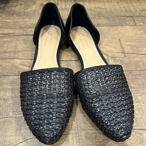 LC Lauren Conrad Women's Woven Ballet Flats Calcite Black Size 10 - Picture 1 of 8