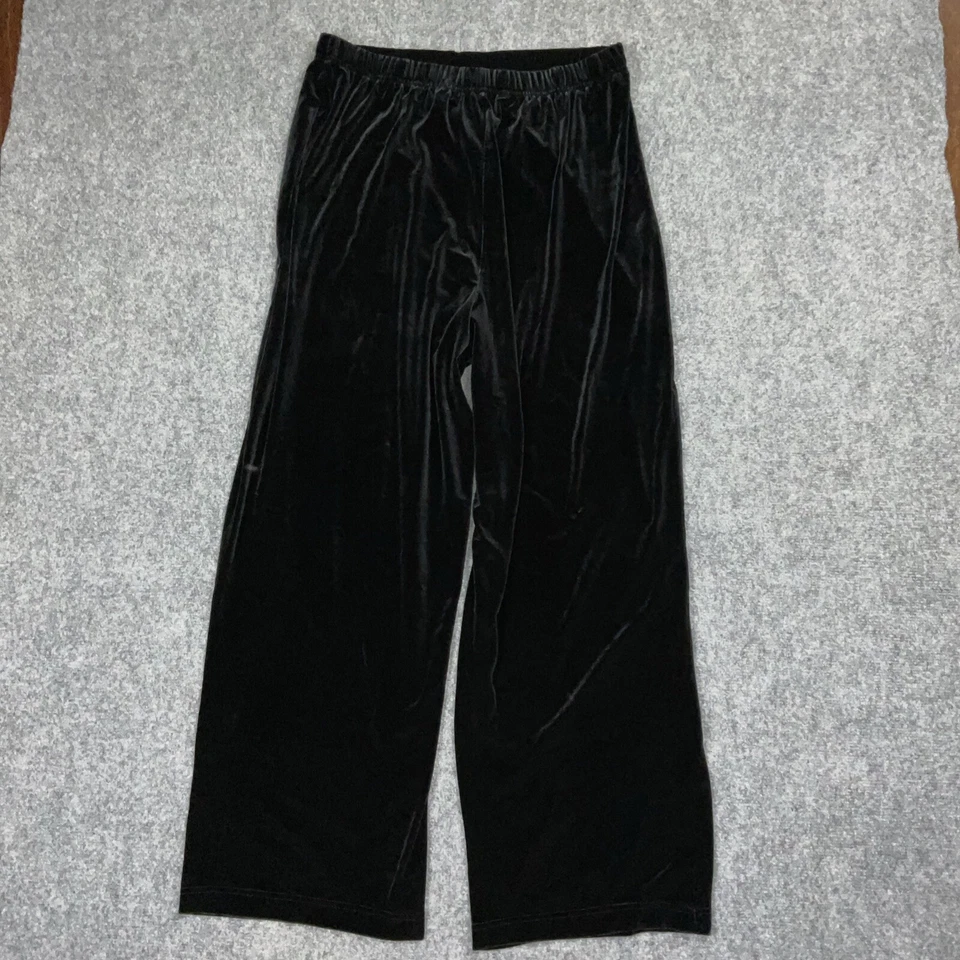 Bob Mackie 可穿戴艺术裤女式 XL 码黑色天鹅绒拉派对日期 — 第 1/4 张图片