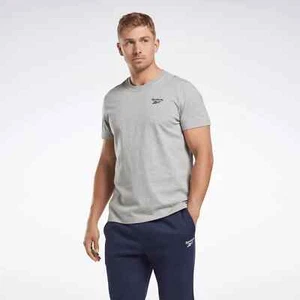 Reebok Men's Ri Left Chest Logo Tee T-Shirt, Gray, XL - Picture 1 of 2