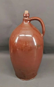 9145155 Old Braune Glass Vinegar Oil Bottle Reservoir Bottle Ceramics H45cm - Picture 1 of 3