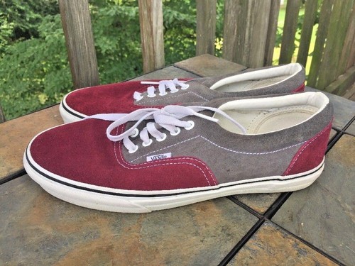 Scarpe da skate VANS Off The Wall bordeaux e grigio moda atletica uomo taglia 9 5 ?b3