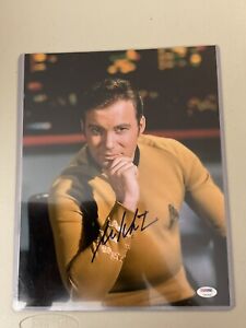 William Shatner Auto 14X11 Photo Psa Dna Coa Autograph Star Trek Captain Kirk