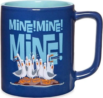 Taza de cerámica azul de 12 oz Finding Nemo Seagulls Mine Mine Mine de los parques de Disney Foto 1 de 4