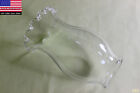 Vintage Ruffle Top Glass Hurricane Chimney Shade 5-7/8" Tall 2-1/4" Fitter