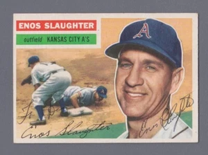 Enos Slaughter 1956 Topps Card #109 Signed “To Don”? Auto with B&E Hologram - Picture 1 of 2
