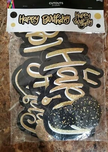 Happy Birthday Sign with 27 Cutouts, Unopened - Picture 1 of 7