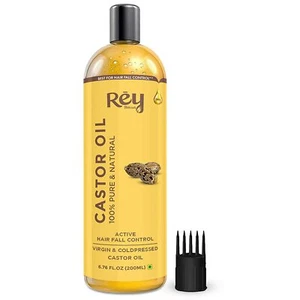 Rey Naturals Premium Cold Pressed Castor Oil - 200 ML free shipping worldwide - Picture 1 of 3