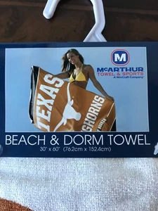 NCAA Texas Longhorns Beach Towel 30" by 60" NEW NWT - Picture 1 of 6