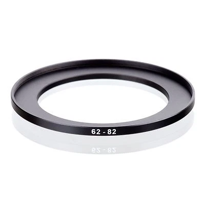 Camera 62mm Lens to 82mm Accessory Step Up Adapter Ring 62mm-82mm Black - Image 1 of 4
