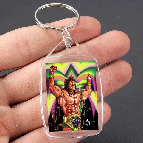 WWE WWF ULTIMATE WARRIOR WRESTLING KEYCHAIN / ORNAMENT #5 Cover