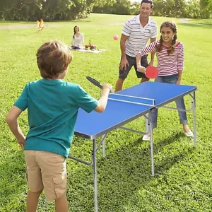 152cm Portable Tennis Table, Folding Ping Pong Table Game Set - Picture 1 of 7