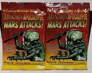 Munchking Apocalypse Mars Attacks! 2x Packs 2014 Topps Steve Jackson Games OOP - Picture 1 of 2