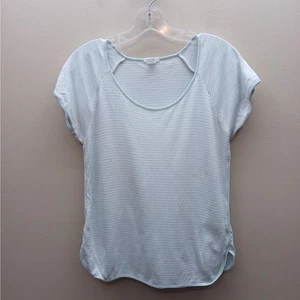 LAKE Striped Pajama Set Short Sleeve Shirt & Shorts Stretch Green White SZ Small - Picture 1 of 8