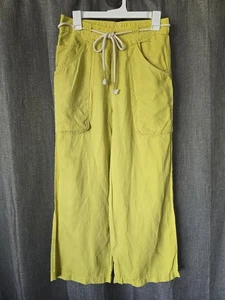 Joie Damen Utility Hose 6 Citronelle verwaschene Waschung Retro weites Bein Leinenmischung - Bild 1 von 9