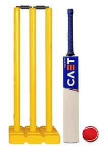 Popular Willow Cricket Bat with PVC Wicket Set & 1 Tennis Ball for Kids, Boys - Picture 1 of 5