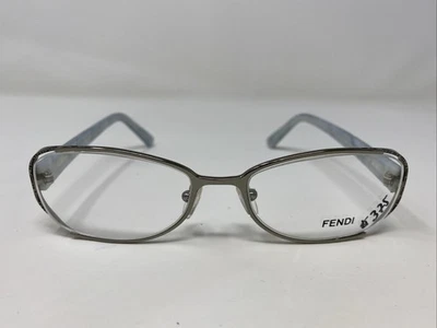 Marco de gafas de borde completo FENDI Italy F730 036 51-17-135 plateado brillante/azul TW60 Foto 1 de 4