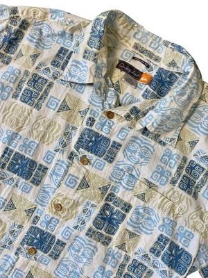 Quicksilver Men's Hawaiian AOP Shirt M Short Sleeve Beach Cruise Vacation - Image 1 of 4