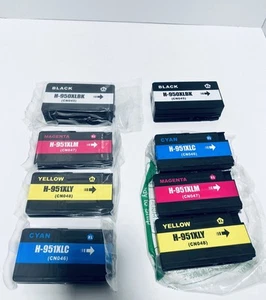 2 Full Sets — 8-Pack Fits HP 950XL / 951XL Compatible Ink Cartridges NEW - Zdjęcie 1 z 2